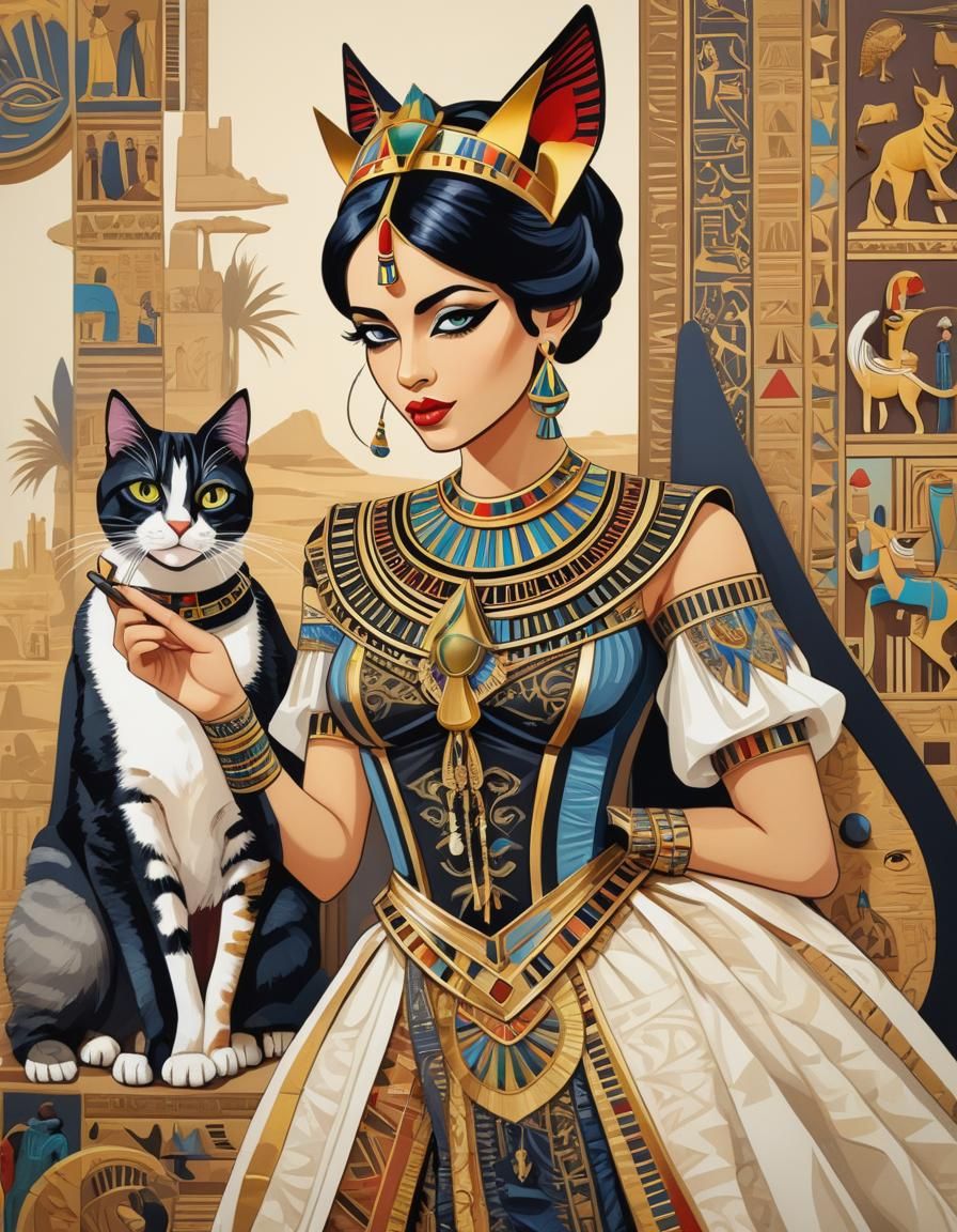 Most beautiful attractive masterpiece Egyptian Gothic queen ...