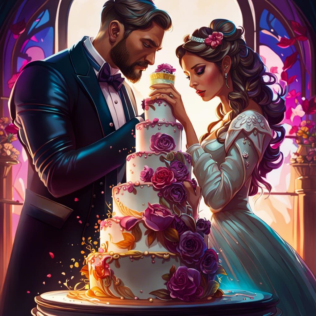Wedding Portrait in Hyperdetailed Cinematic Style