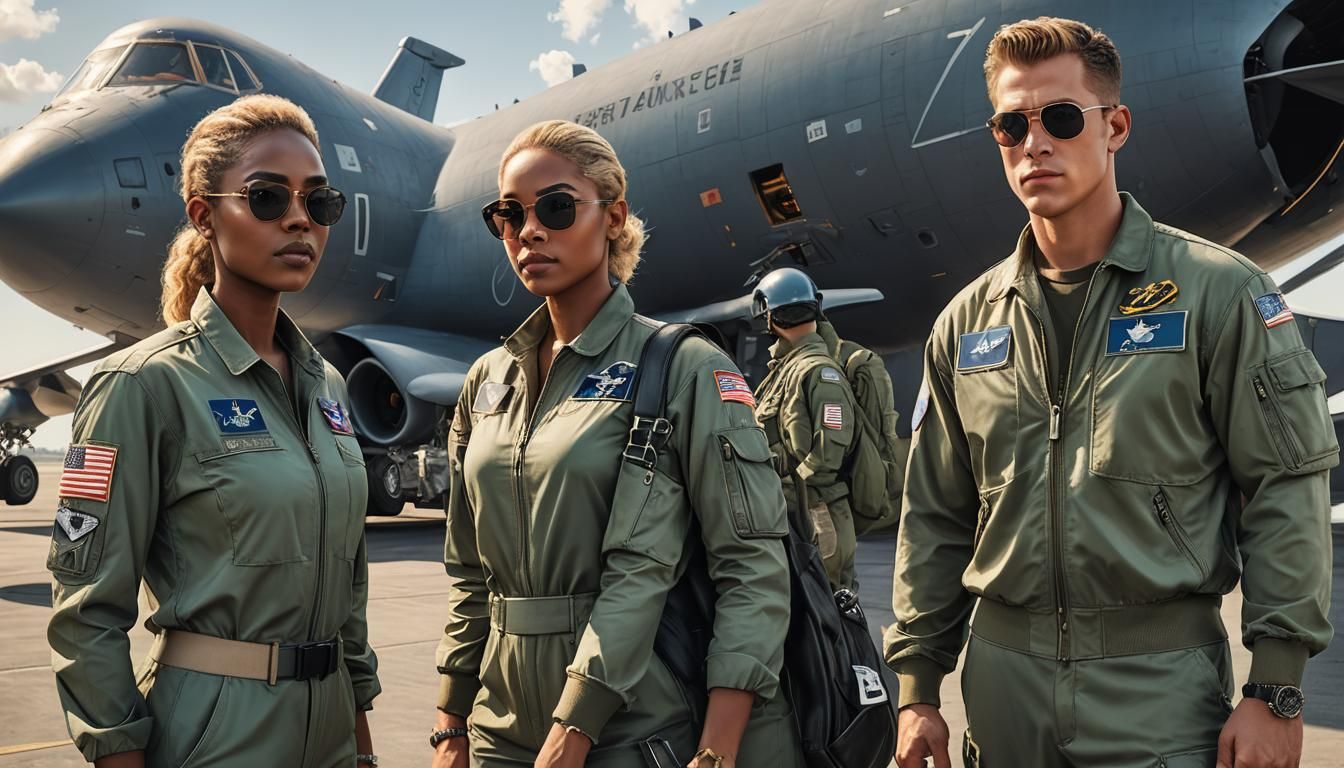 US Air Force Pilots in Hyperrealistic Concept Art