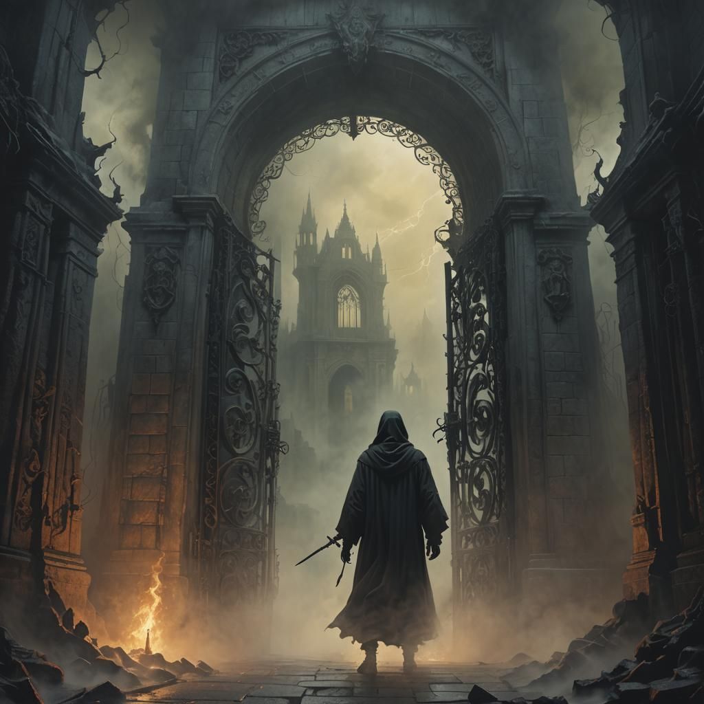 Gates of Hell: Gothic Digital Painting