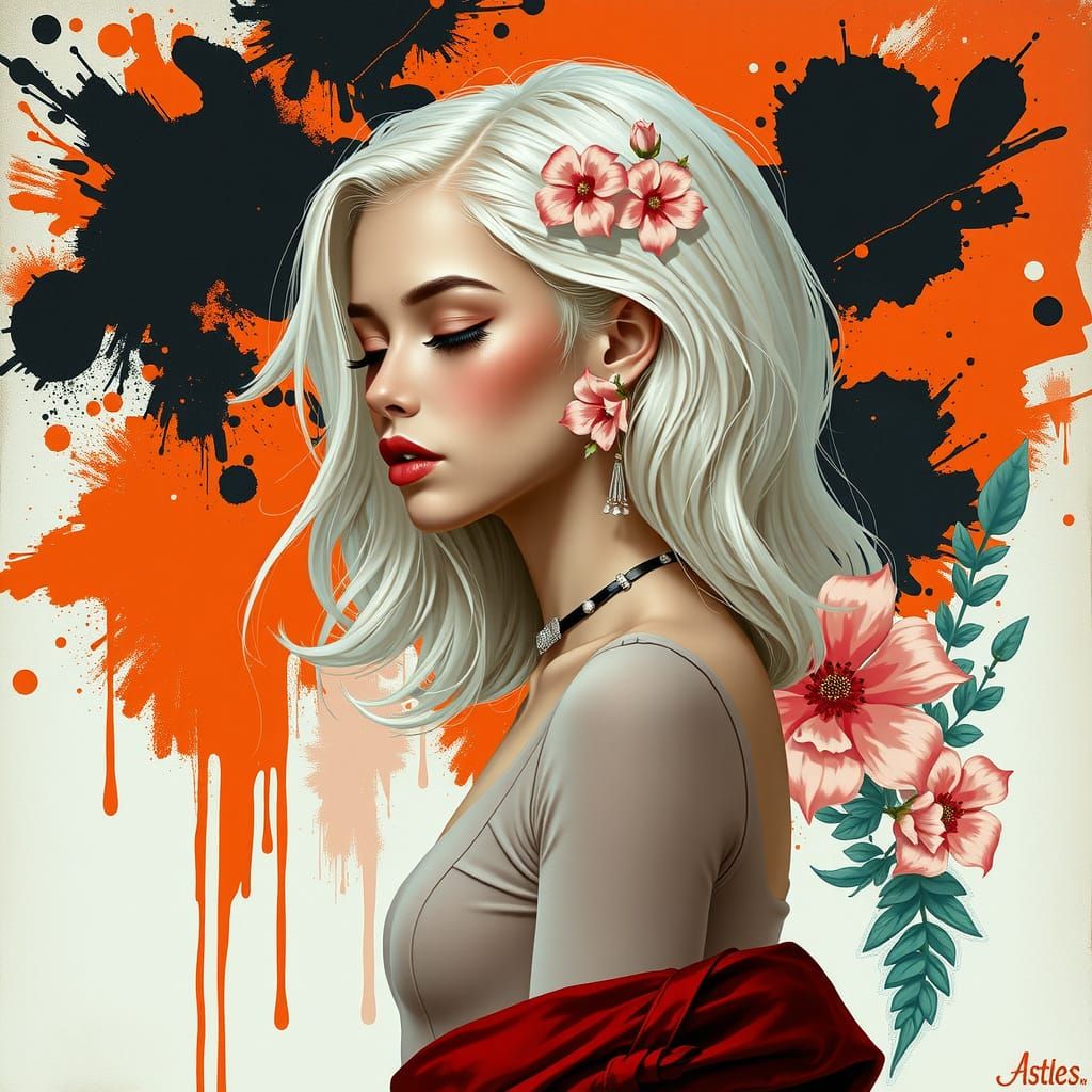 Ethereal High-Fashion Portrait in Vibrant Colors