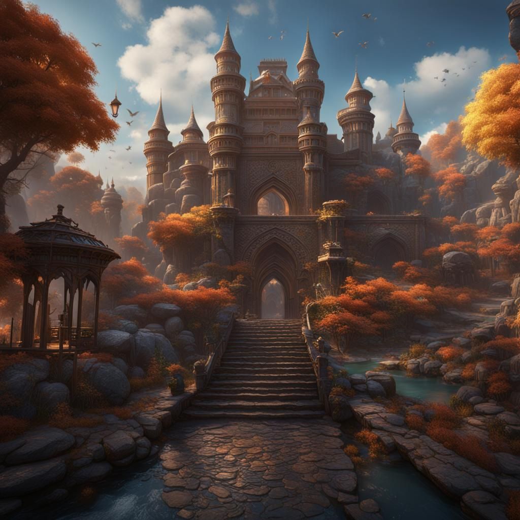 Fantastical Palace of Princes in Detailed Matte Painting