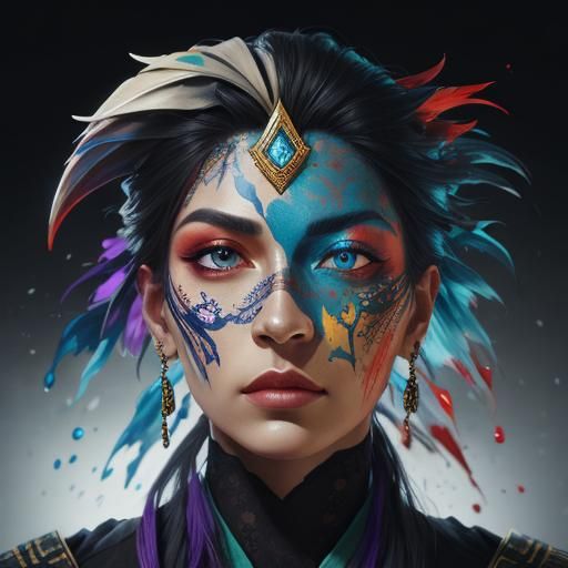 Hyperrealistic Snowflakes in Splash Art Style