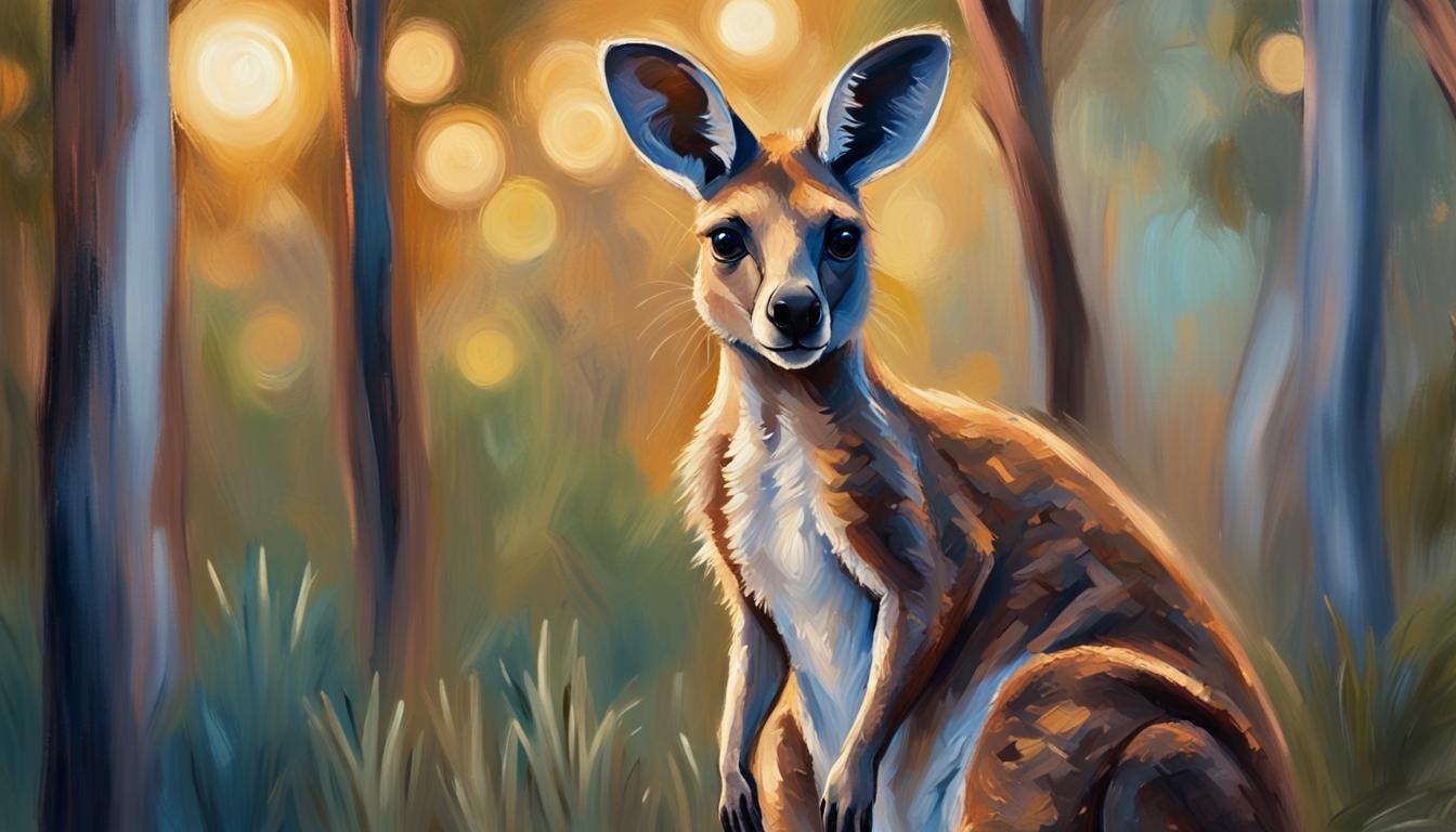 Vibrant Australian Bush Landscape in Impressionist Oil