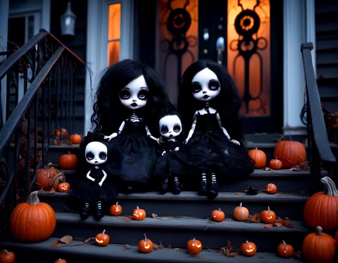 goth dolls at halloween