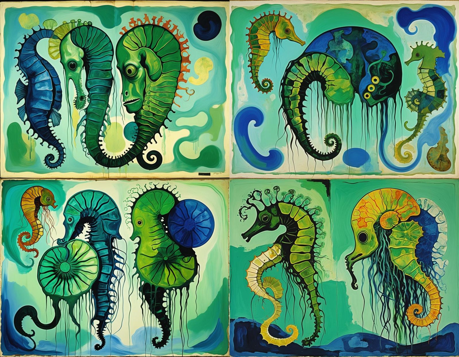 Surreal Hybrid Creature in Cubist Style