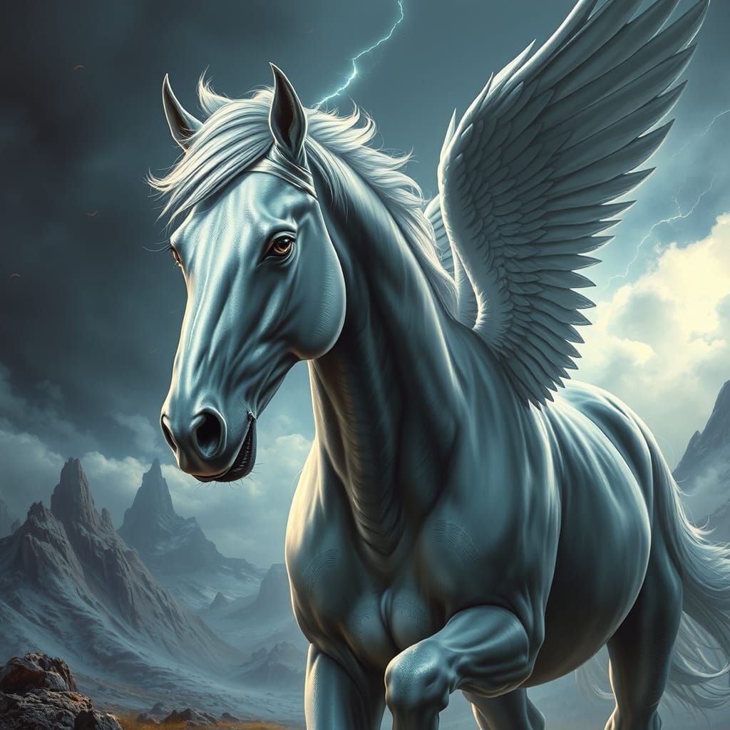 Majestic Winged Steed of the Valkyries