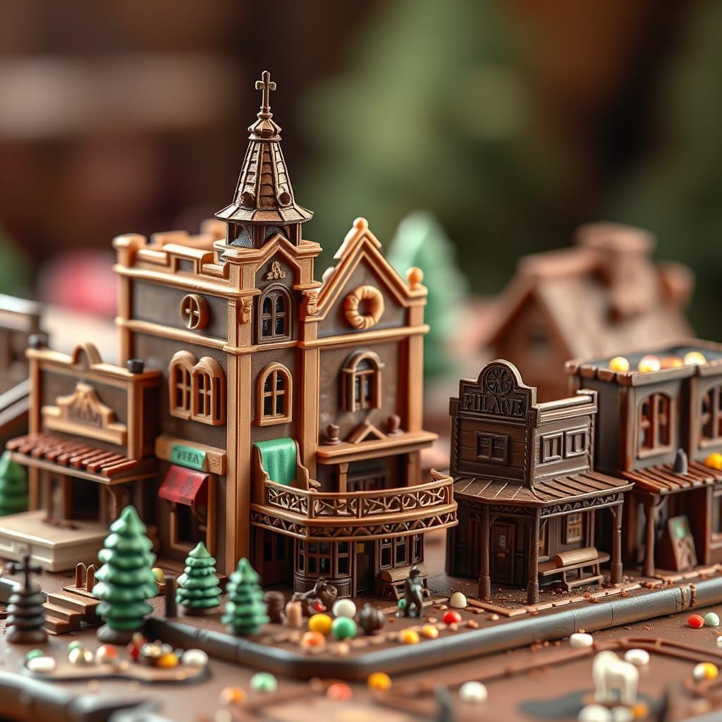 Candy Town: A Miniature Western Made of Chocolate