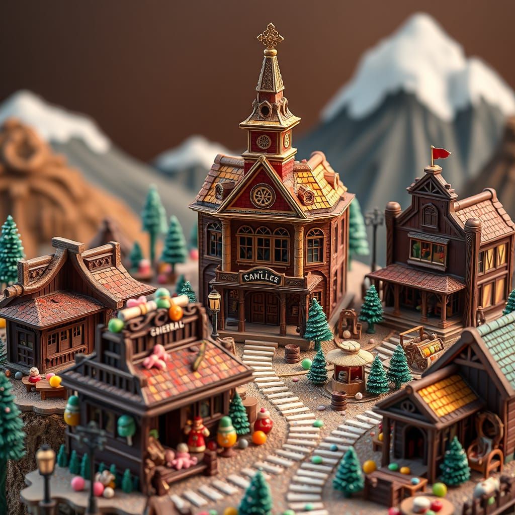 Candy Land Miniature Wild West Town