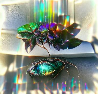 Abstract Iridescent Swirl of Color