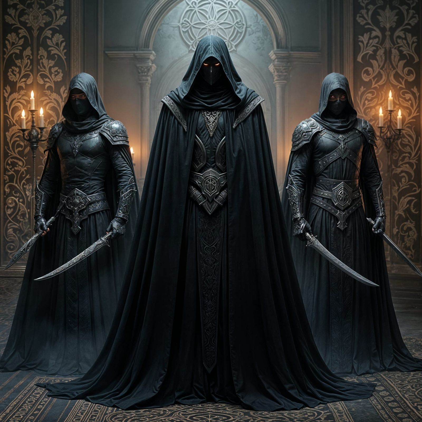 Ghiskari Assassin Grandmaster in Dark Fantasy Style