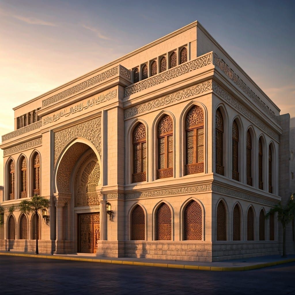 Baghdad Building with Islamic Architecture