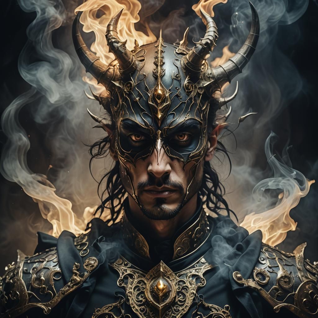 Demon Prince Warrior in Surrealist Style