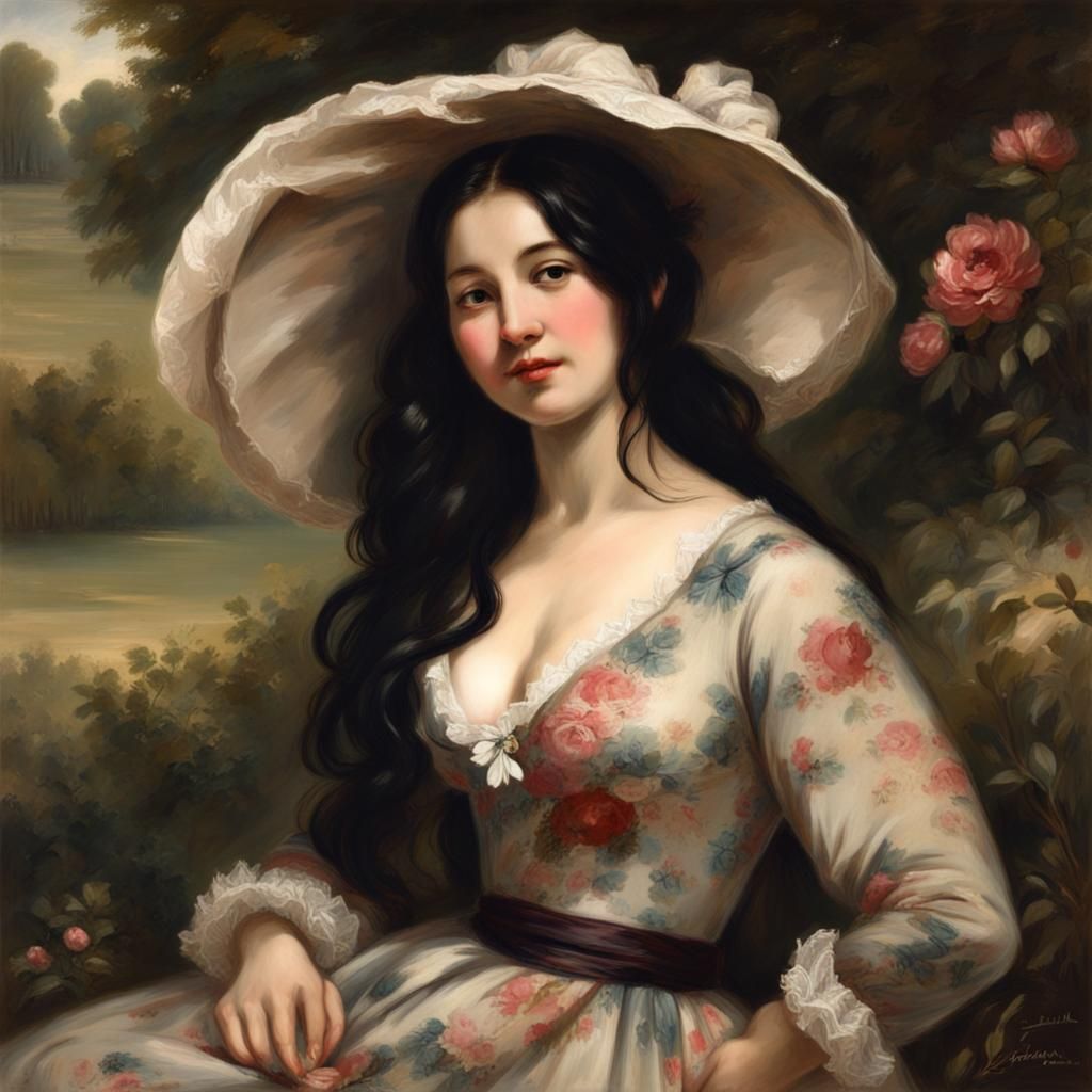 Mysterious Spy in English Countryside, Classical Portrait