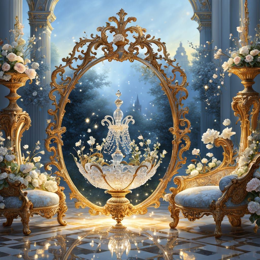 Elegant Rococo Design in Hyperrealism