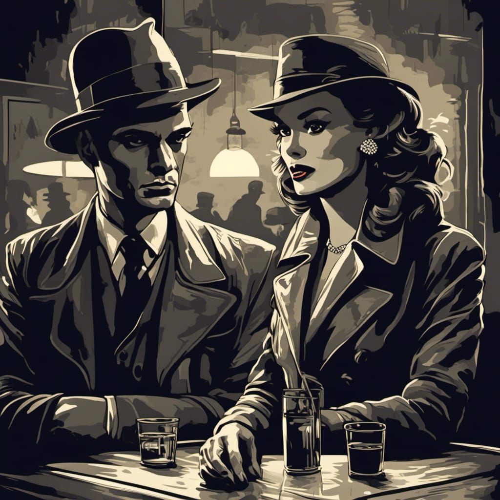Dog-like Film Noir Detectives in Groovy Lounge