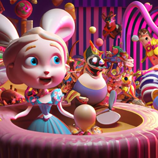 Dolly's Wonderland: Pixar-Style 3D Digital Art