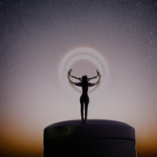 Alien Woman Illuminates Nuclear Weapon: Professional Photogr...