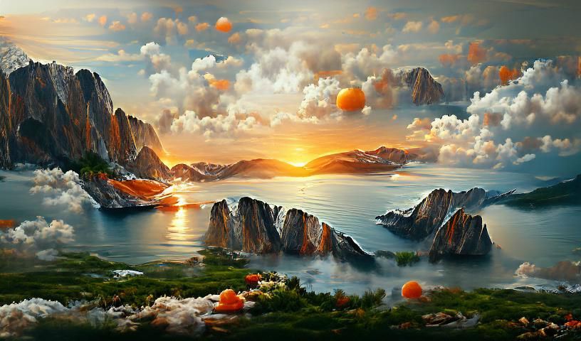 Majestic Sunrise Over Verdant Mountain Vista