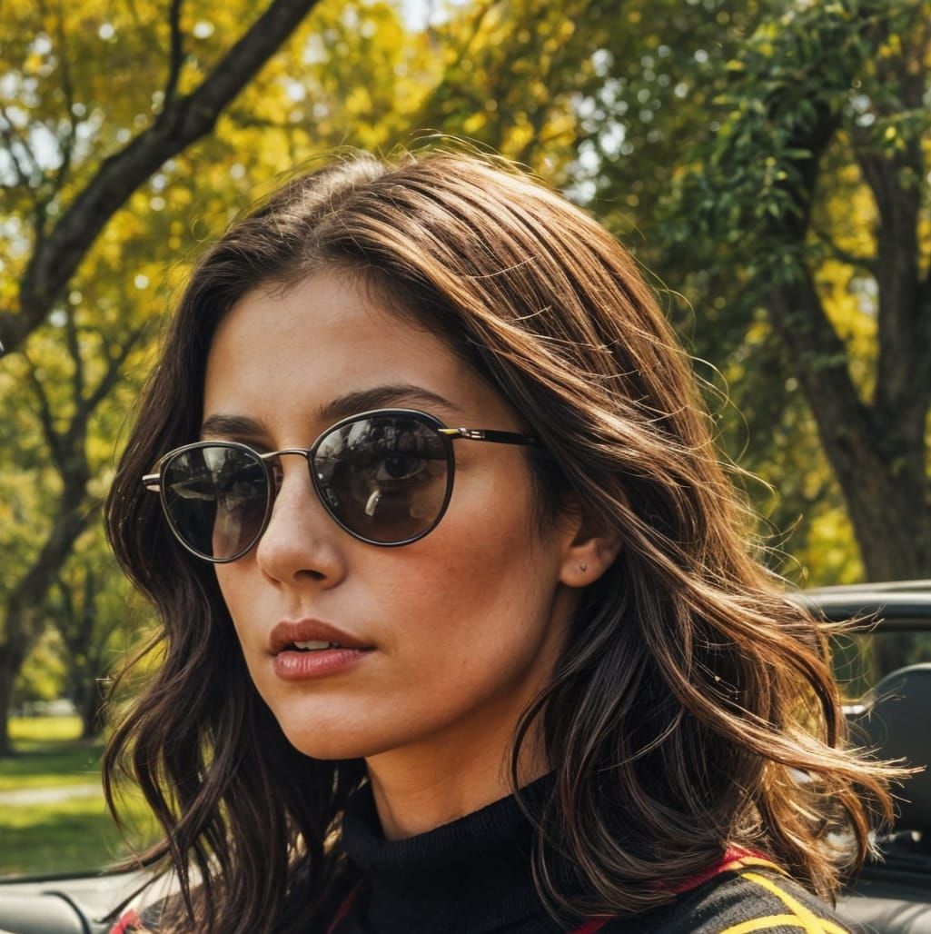 Girl in Porsche: Vogue-Style Fashion Portrait