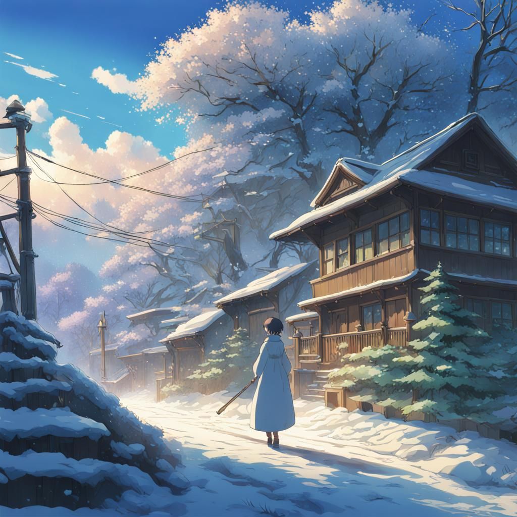 Winter Princess in Anime Style, Studio Ghibli