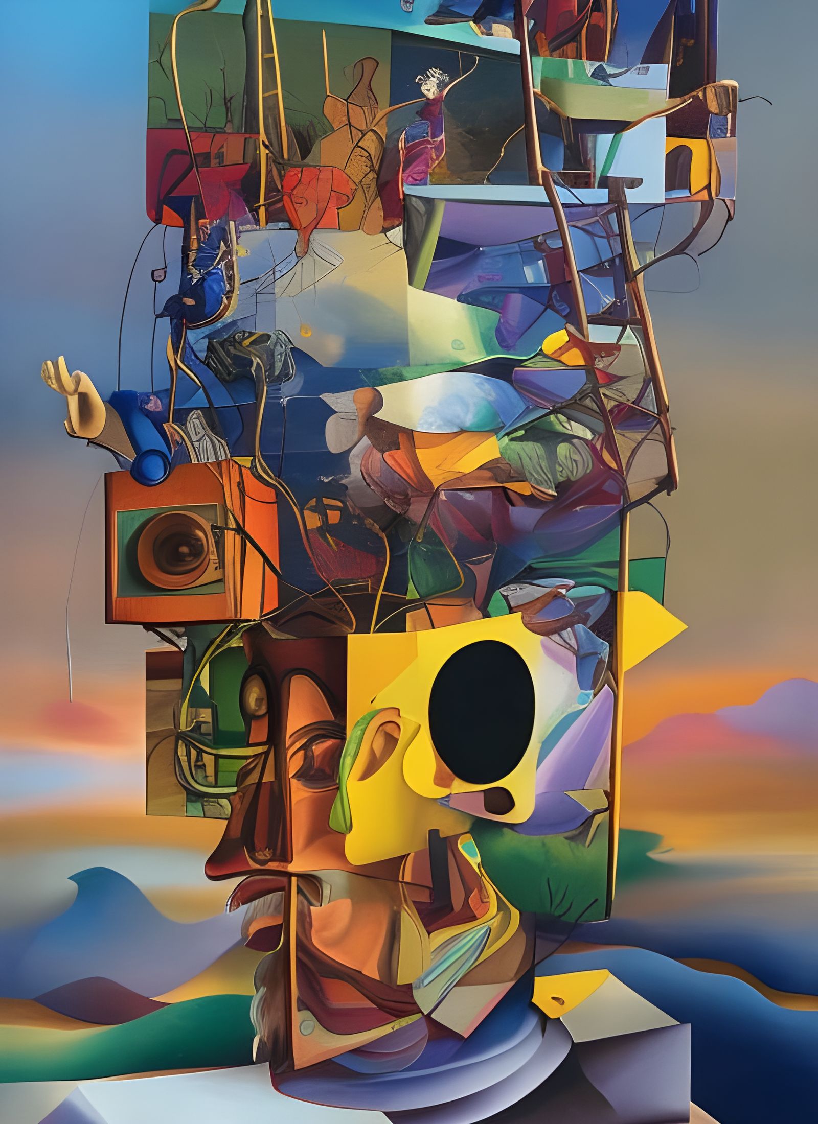 Abstract Art with Magical Particles and Light Dust