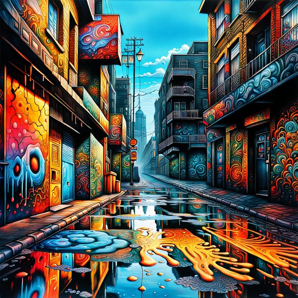 Colorful Graffiti Art with Intricate Details