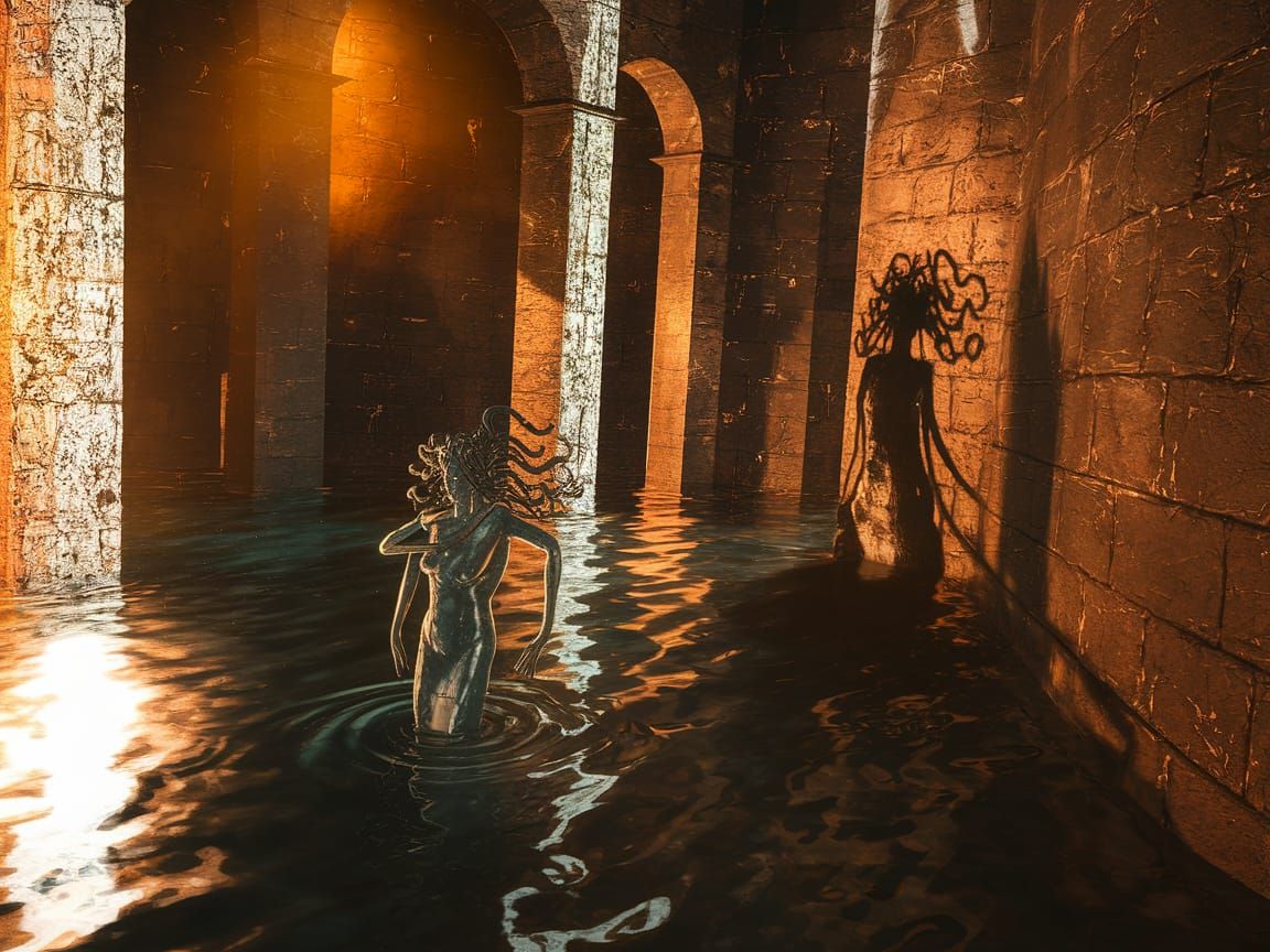 Medusa in the Cisterna Basilica