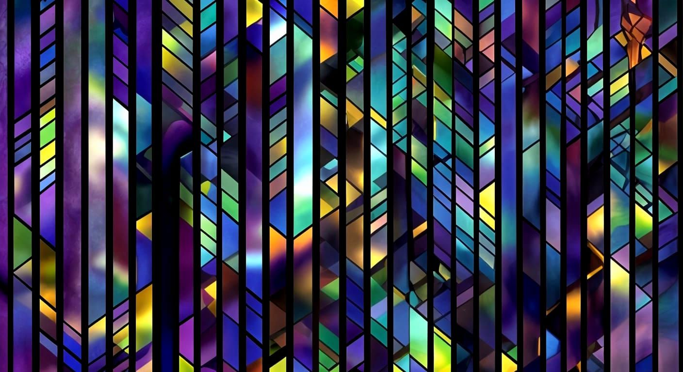 Kintsugi Abalone and Pearl Apple Orb in Stained Glass