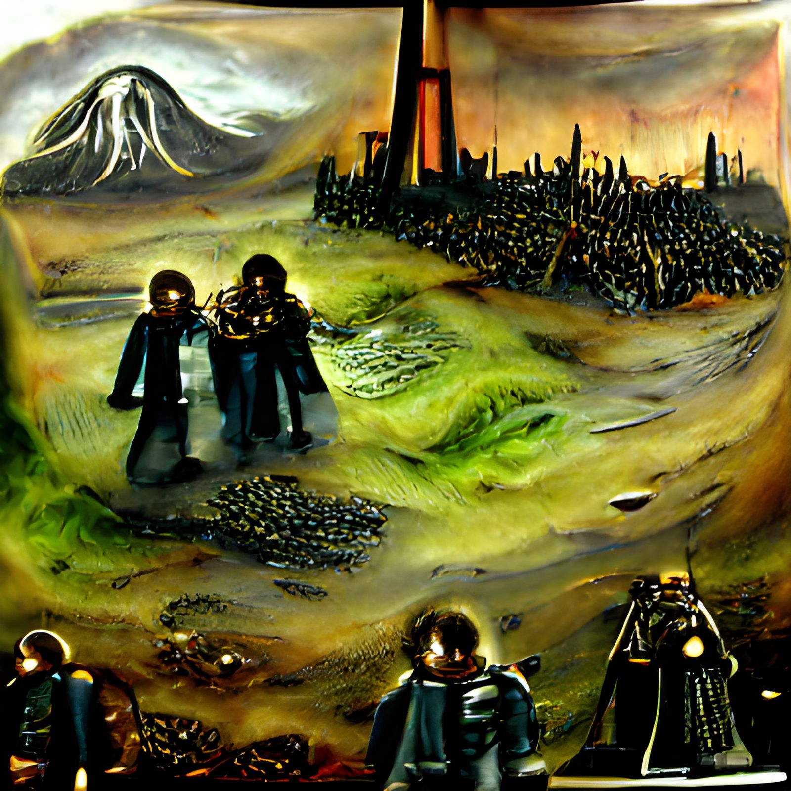 Hobbits Enter Mordor: A Journey into Darkness
