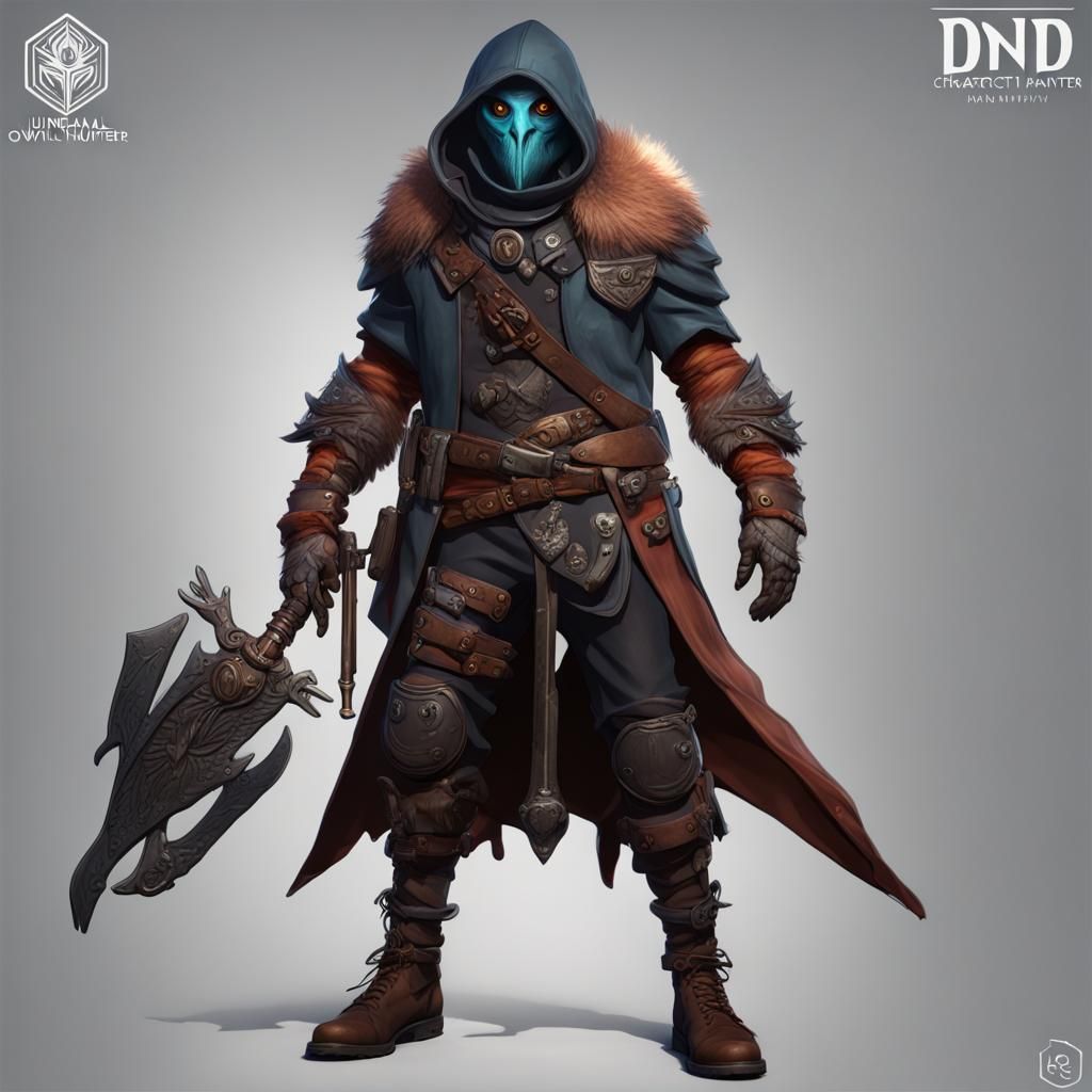 Fantasy Owlin Rogue Bounty Hunter in Detailed Matte Painting