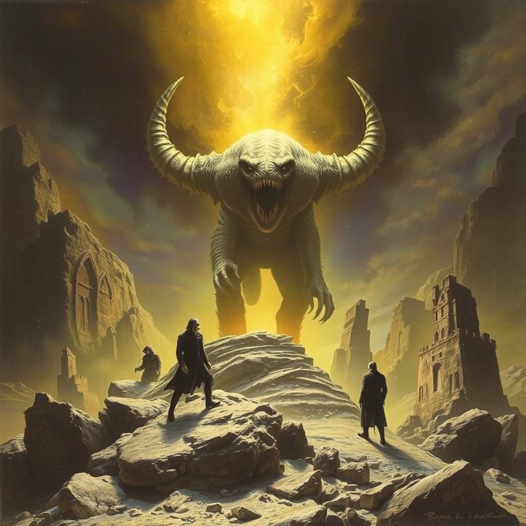 Surreal Biomechanical Landscape Inspired by Dark Fantasy Art