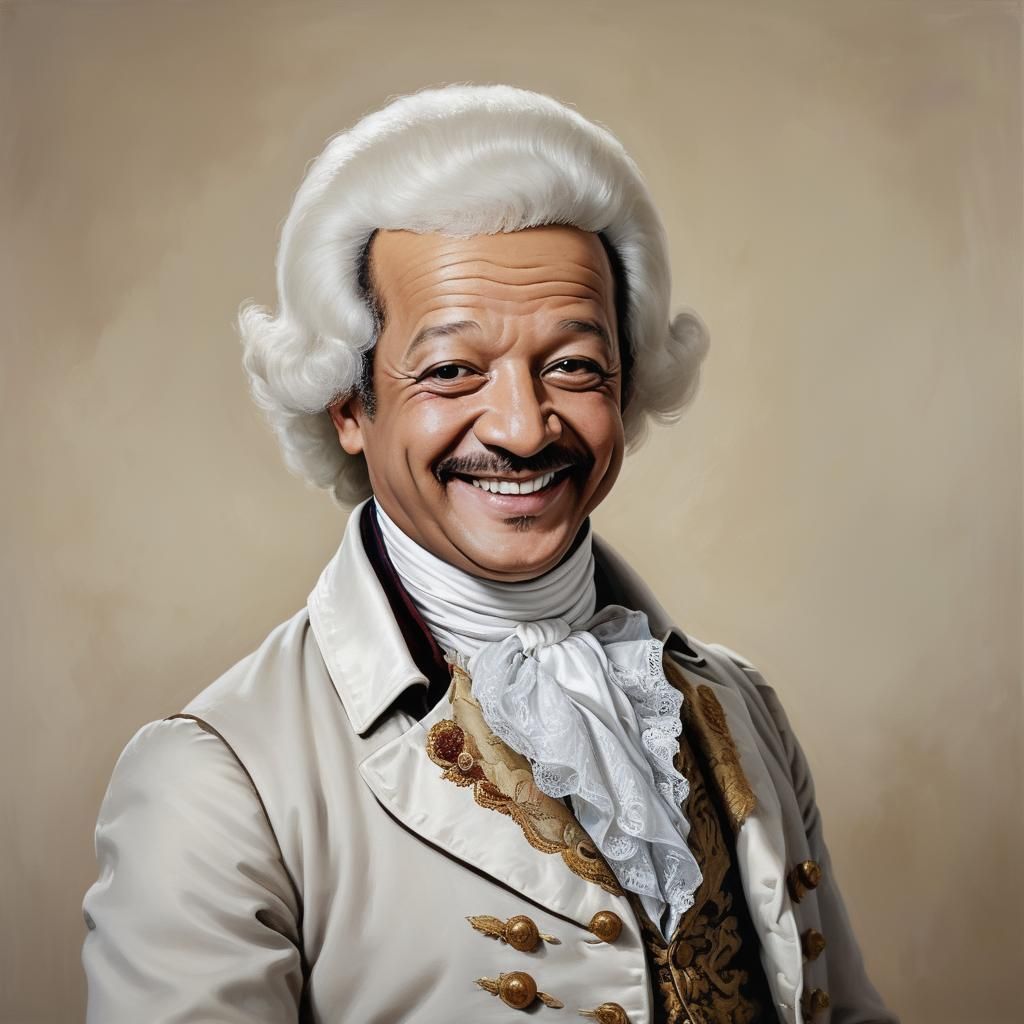 Realistic Oil Portrait of Gentleman in 18th Century Style