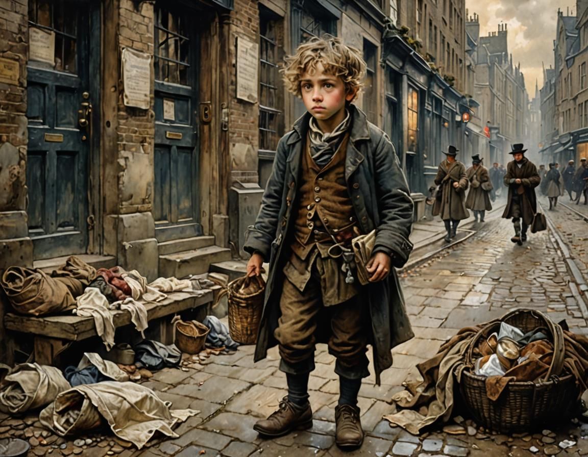 A Young Beggar in 1800s London