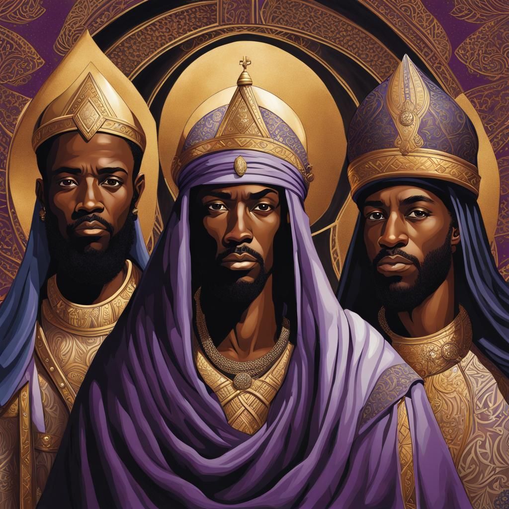 Nativity Scene: Three Kings in Renaissance Style