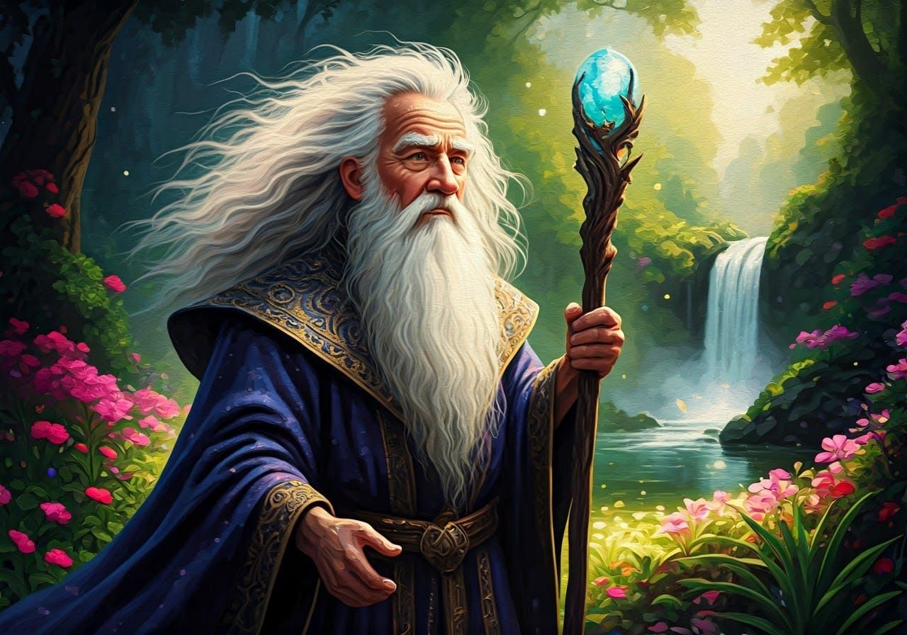 Cosmic Wizard in Rembrandt-esque Style