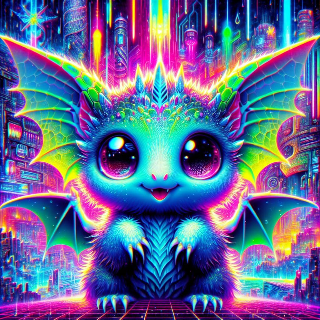 A Little Glitch Dragon