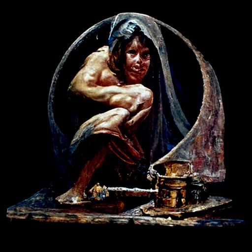 The Mandalorian: Oil Painting Portrait