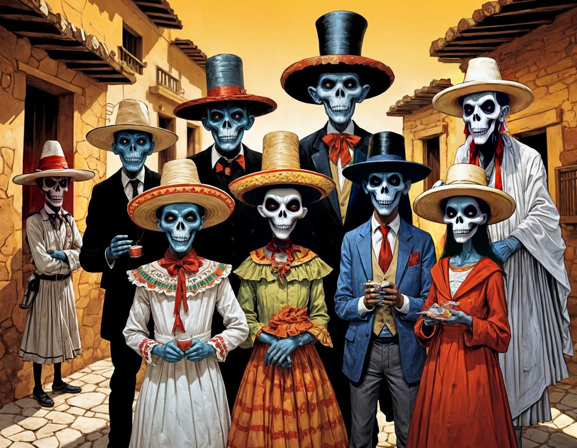 Mythic Creatures Fiesta in Ghost Town, Macabre Concept Art