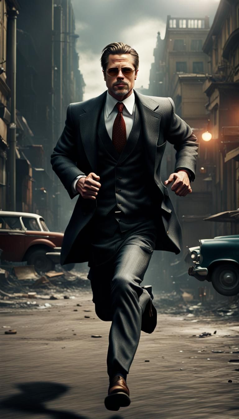 Mafia Boss Digital Painting in Photorealistic Style