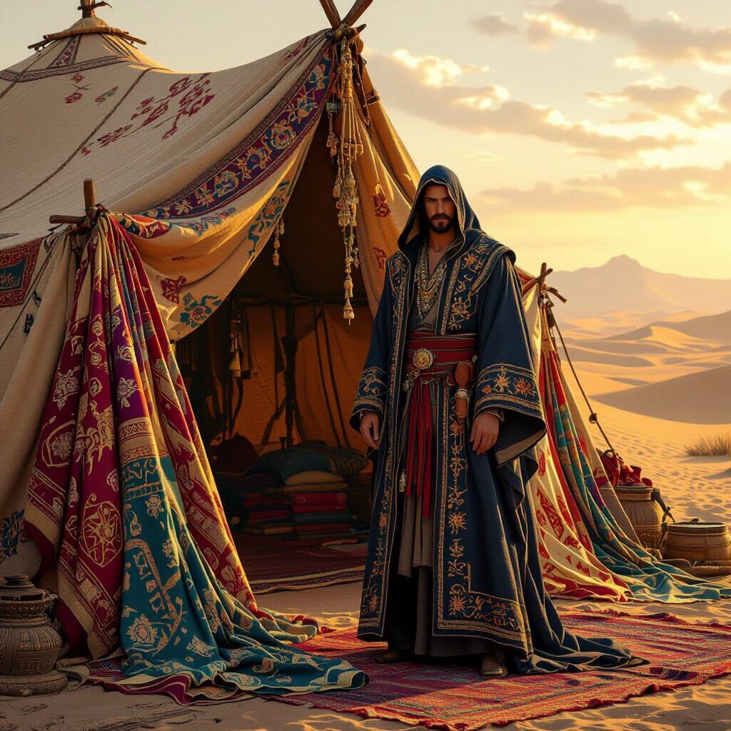 Medieval Trader at Silk Road Tent House