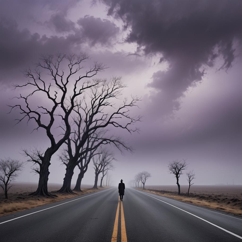 Desolate Highway: Surreal Landscape Inspired by Conceptual A...