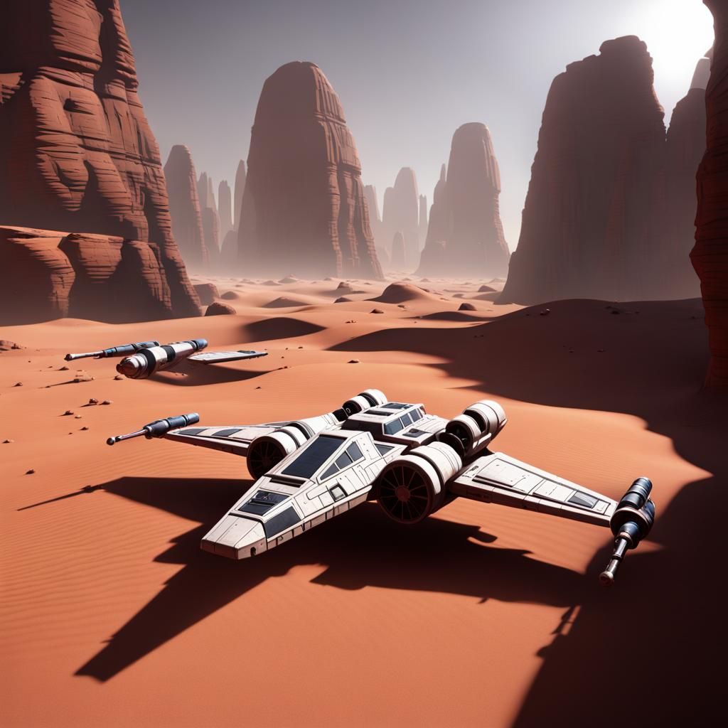 Star Wars Scene with 3D Shading