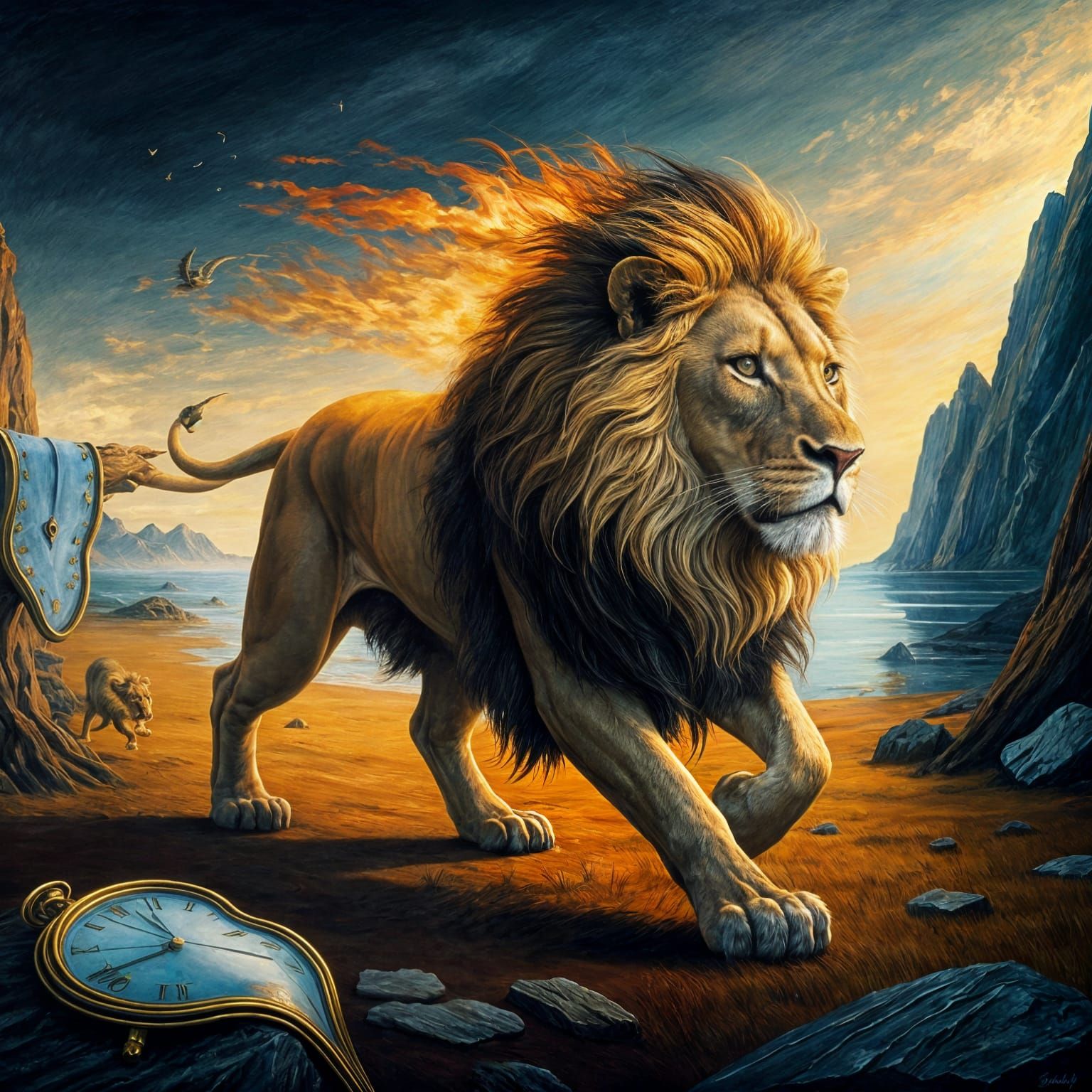 Surreal Abstract Lion Masterpiece