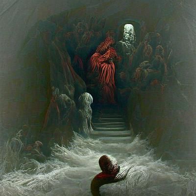 Horror Scene of Despair in Gothic Style