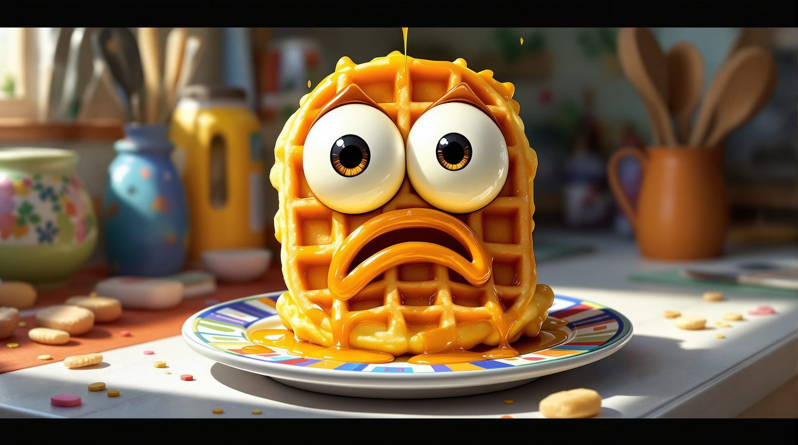 Surreal Breakfast Character