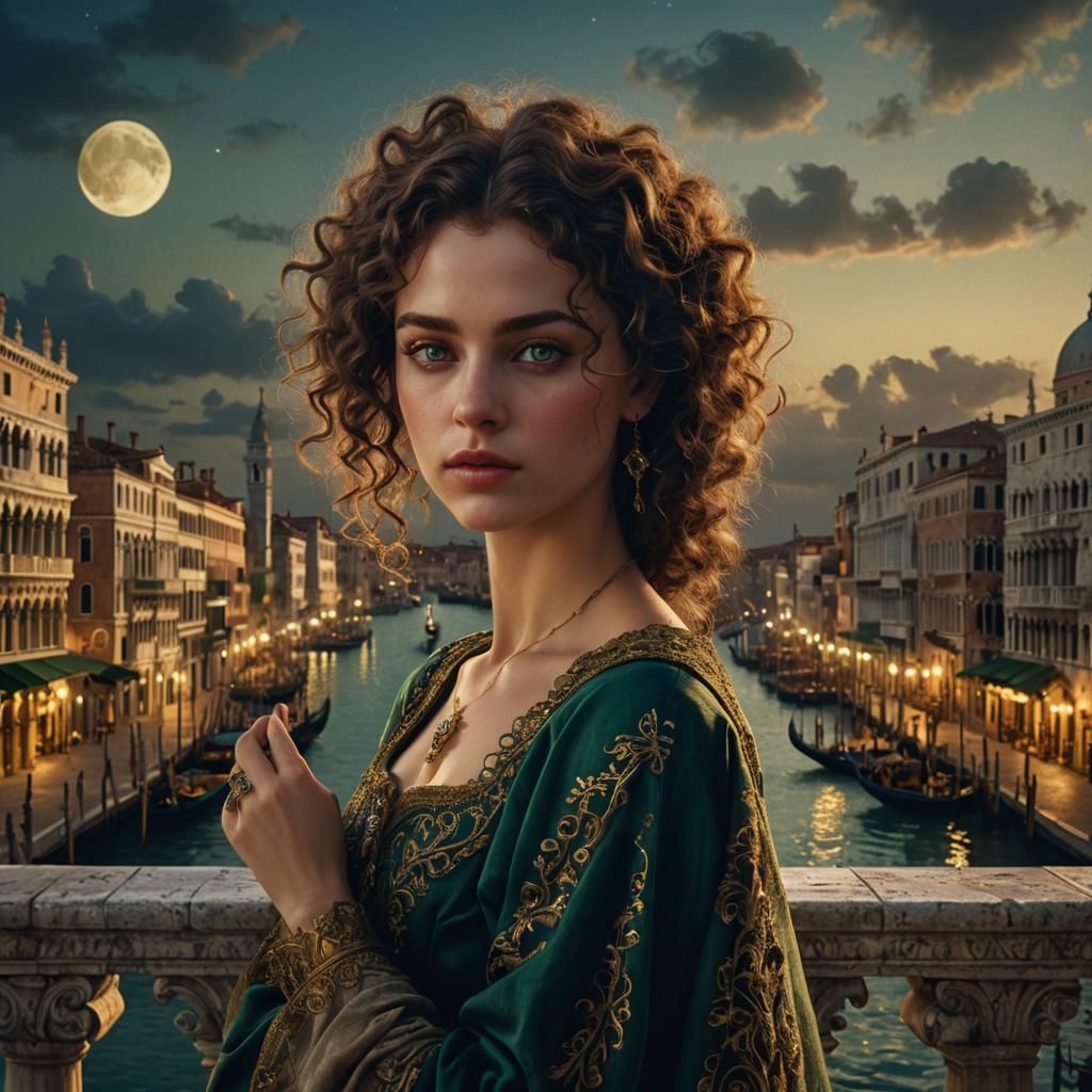 Renaissance Venice Portrait in Fantasy Art Style