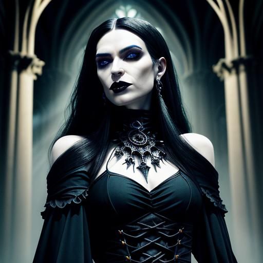 Gothic Vampire Portrait with Dark Academia Aesthetics