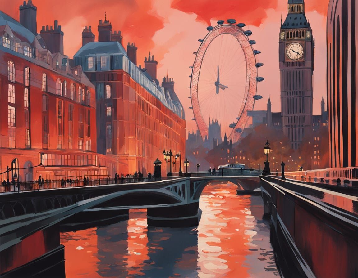 London Landmarks in Vibrant Colors