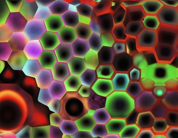 Biogeographic Living Planet with Fangs: Eco-Horror Art